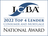 ICBA 2022 Top 4 Lender - Consumer and Mortgage National Award